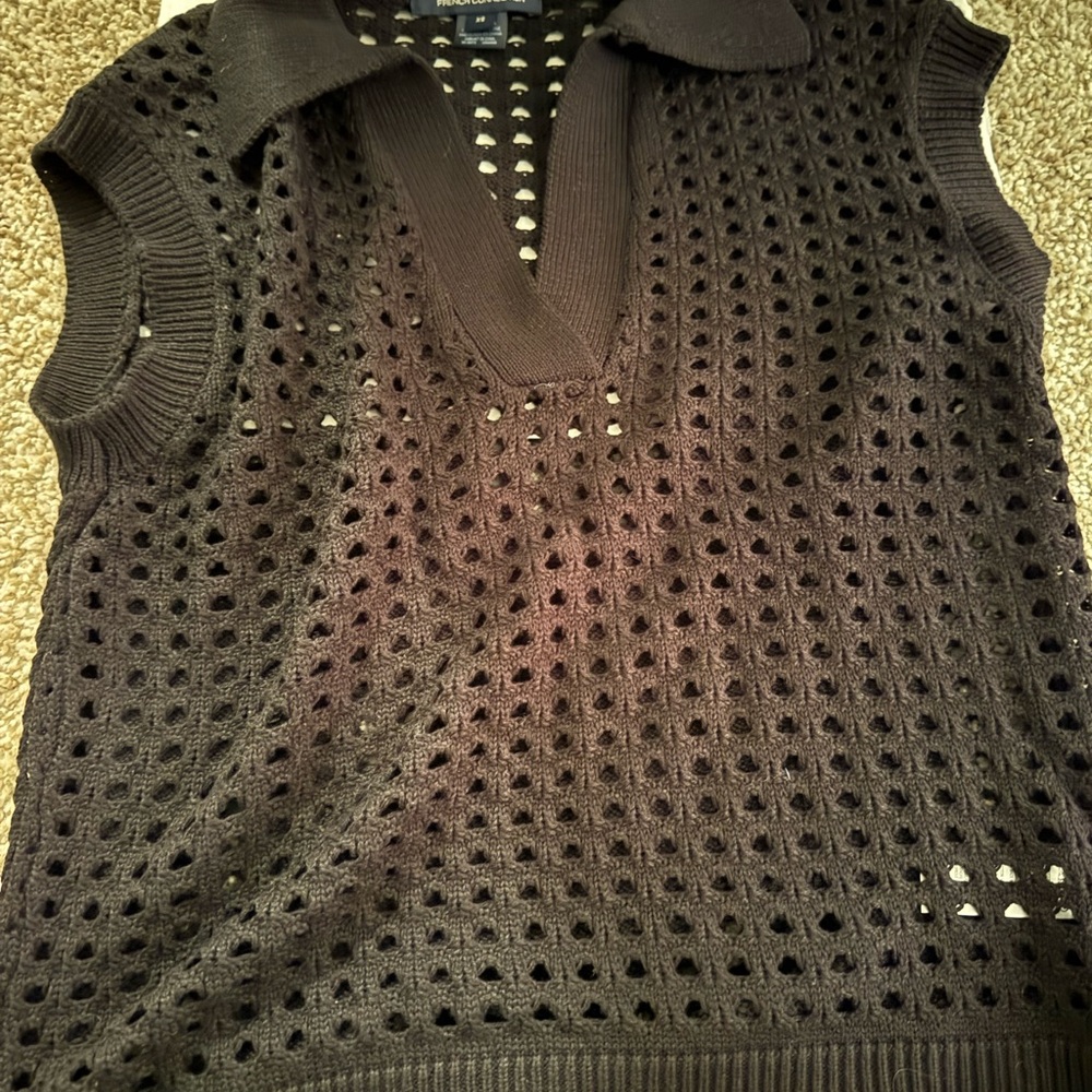 French Connection Women's Sleeveless Knit Sweater - Black